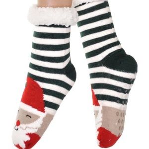 Angelina Sherpa Lined Santa Slipper Socks